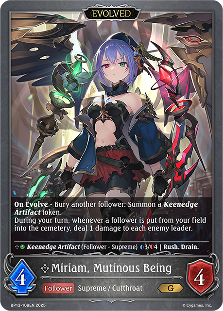 Miriam, Mutinous Being