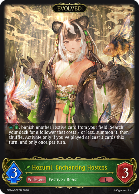 Hozumi, Enchanting Hostess