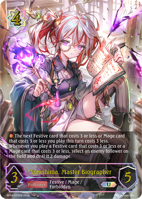 Yukishima, Master Biographer