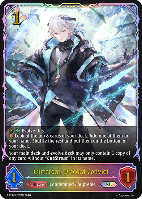 Cutthroat, Discord Convict
