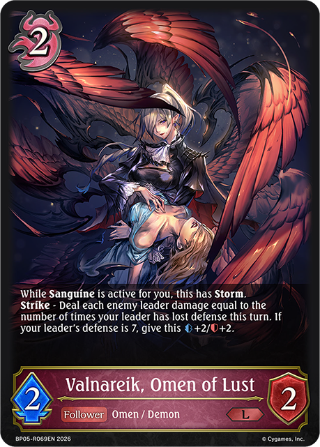 Valnareik, Omen of Lust