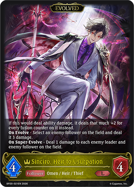 Sinciro, Heir to Usurpation