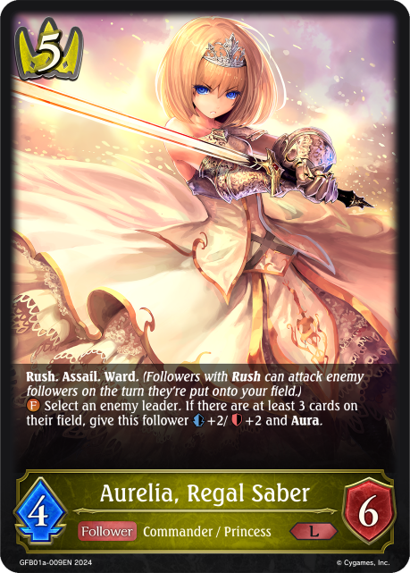 Aurelia, Regal Saber