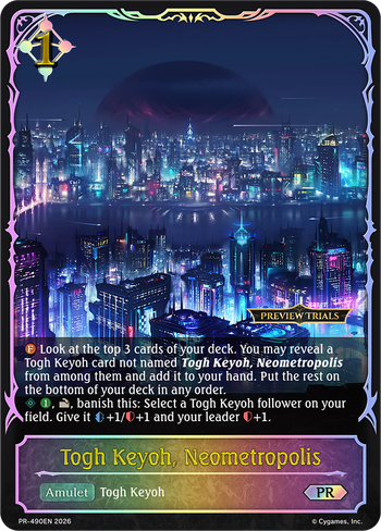 Togh Keyoh, Neometropolis